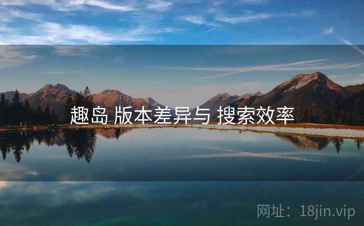趣岛 版本差异与 搜索效率