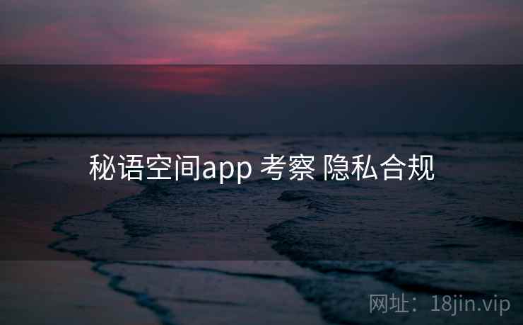 秘语空间app 考察 隐私合规