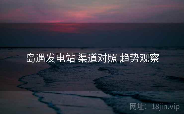 岛遇发电站 渠道对照 趋势观察
