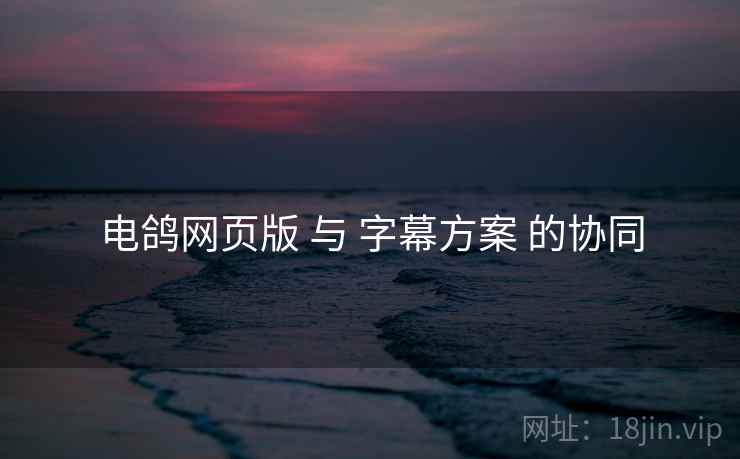 电鸽网页版 与 字幕方案 的协同