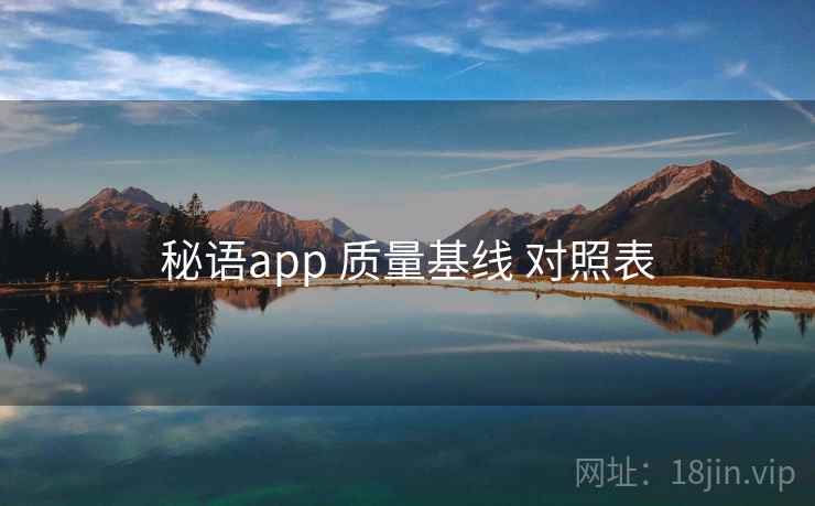 秘语app 质量基线 对照表