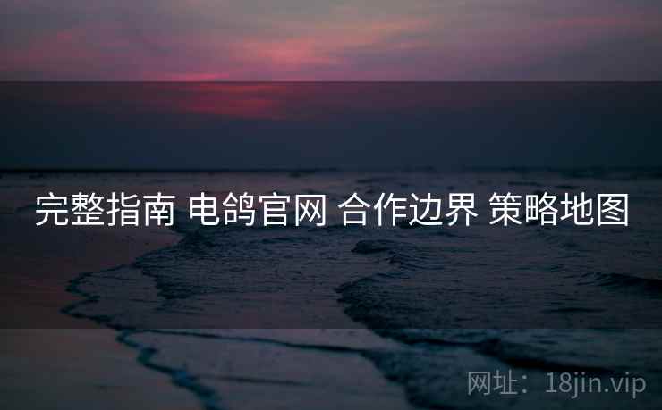 完整指南 电鸽官网 合作边界 策略地图