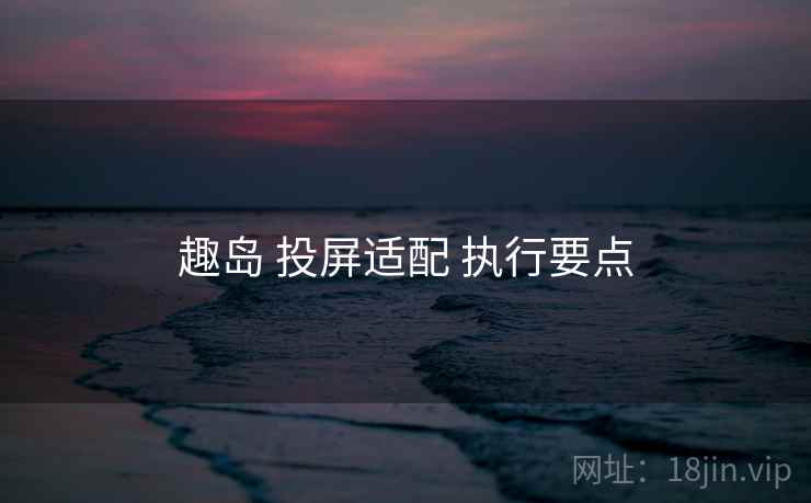 趣岛 投屏适配 执行要点